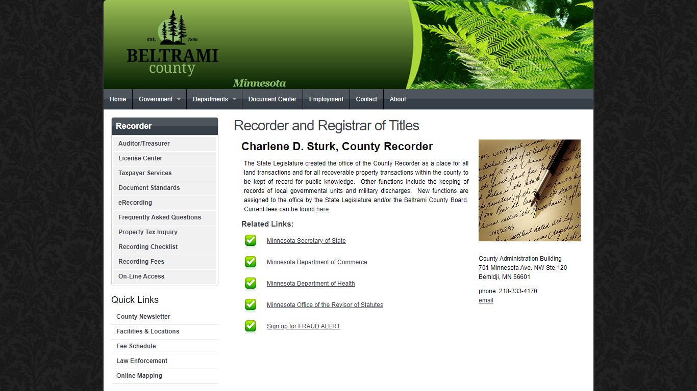 Beltrami County Recorder